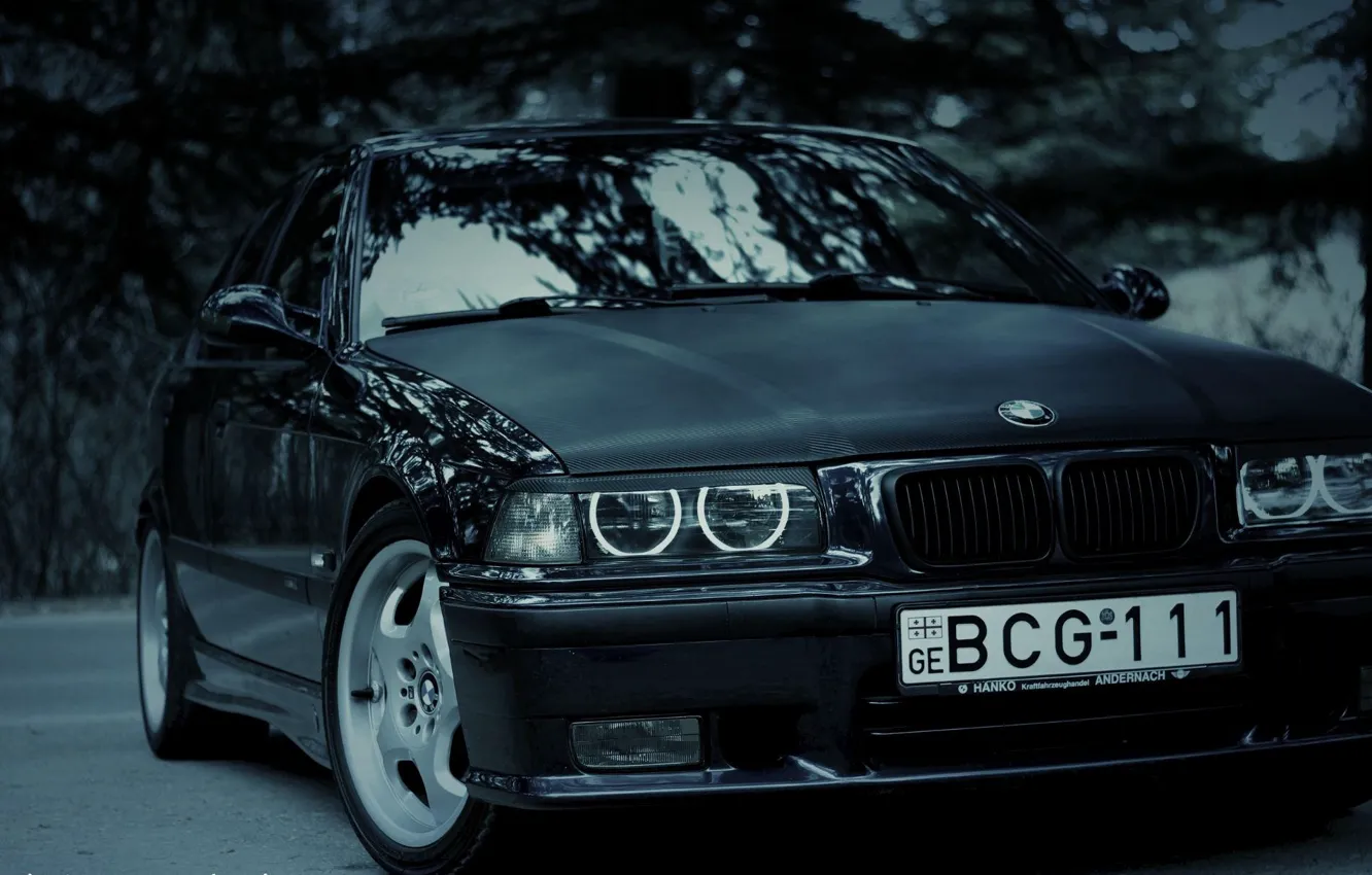 Photo wallpaper lights, tuning, BMW, before, bumper, 3 series, E36