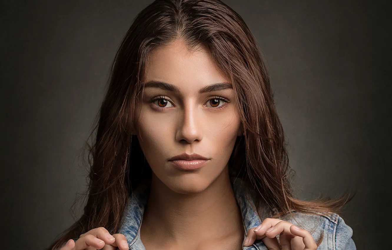 Photo wallpaper look, girl, face, model