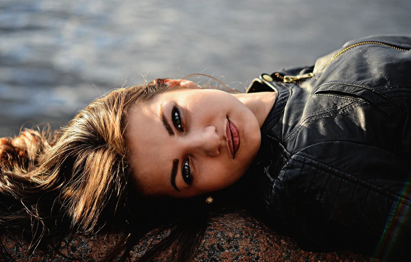 Photo wallpaper look, girl, Saint Petersburg