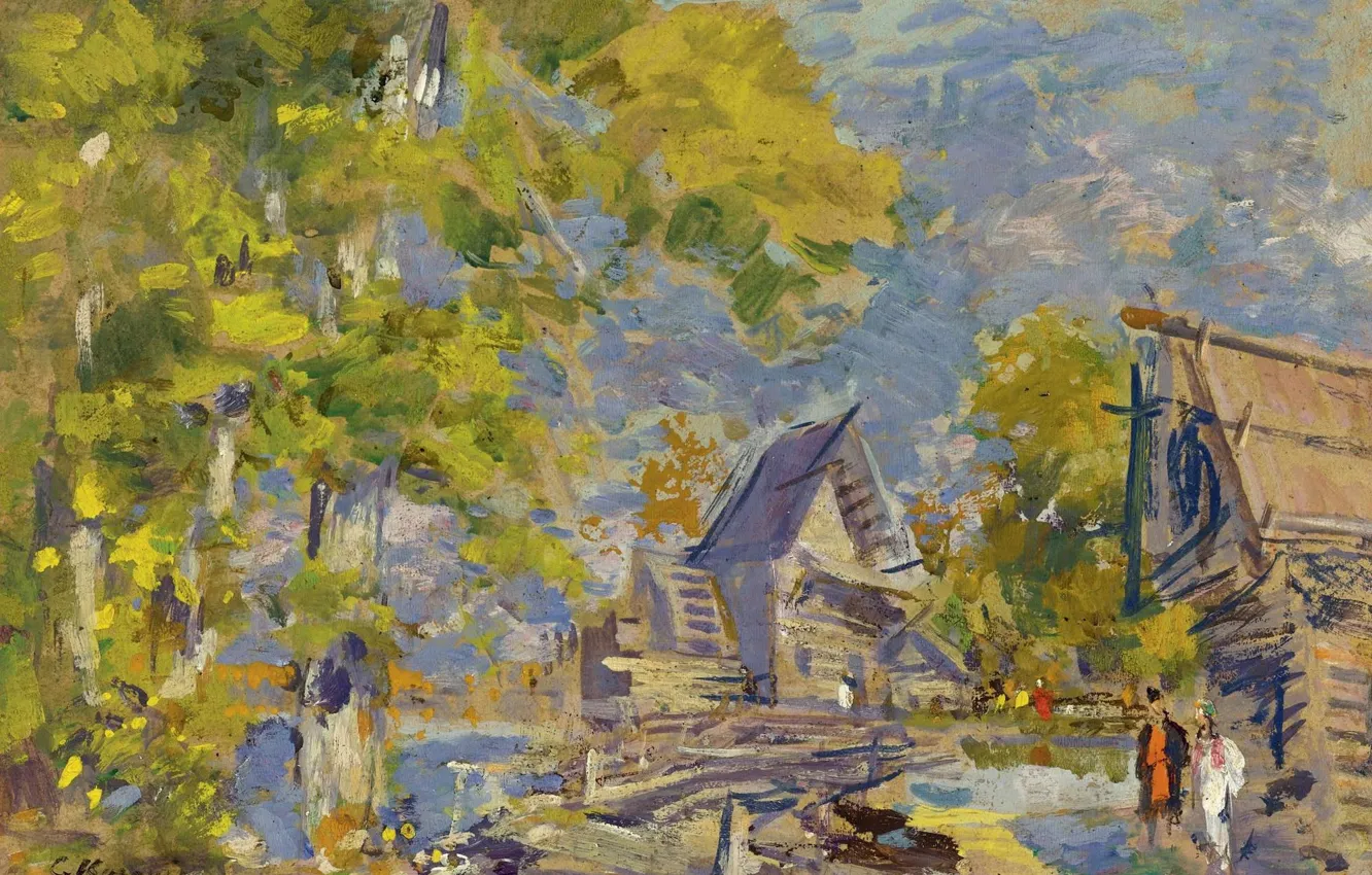 Photo wallpaper landscape, picture, impressionism, Konstantin Korovin