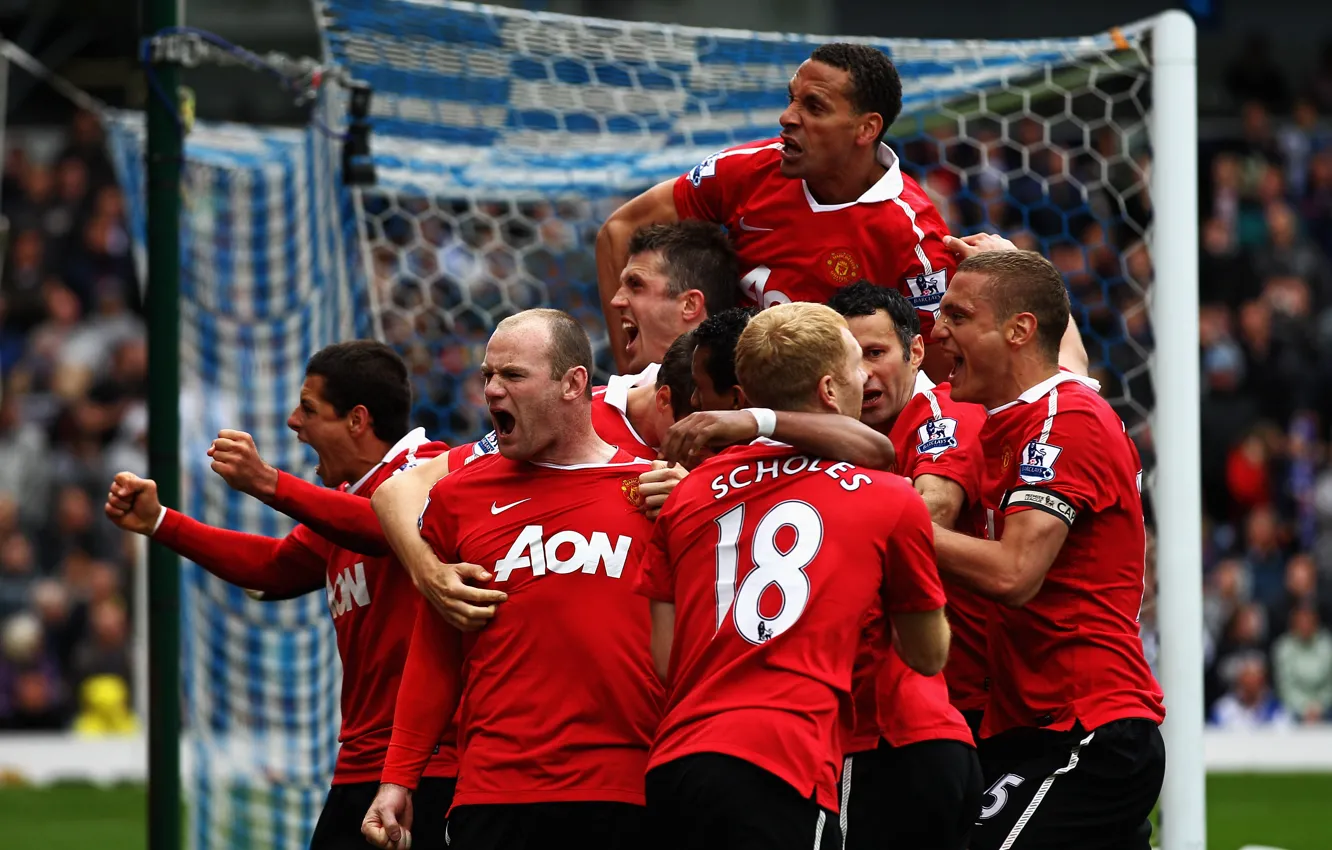 Photo wallpaper Manchester United, old trafford, red devil