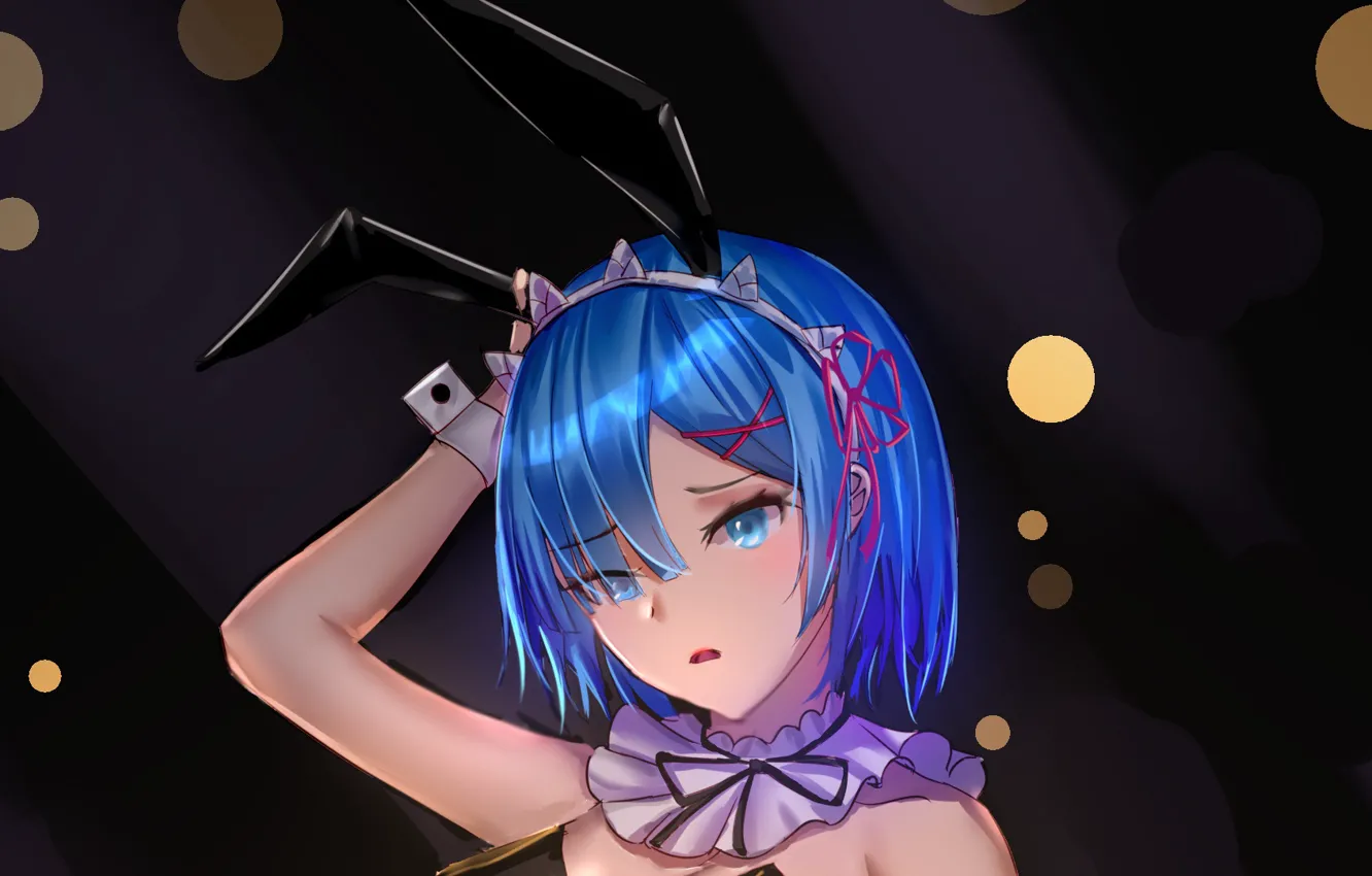 Photo wallpaper girl, ears, re zero kara hajime chip isek or seikatsu, From scratch, REM