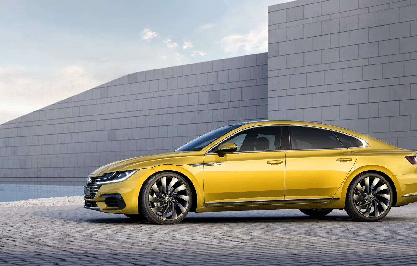 Photo wallpaper Yellow, Yellow, Volkswagen, VolksWagen, Arteon, Arteon, R line