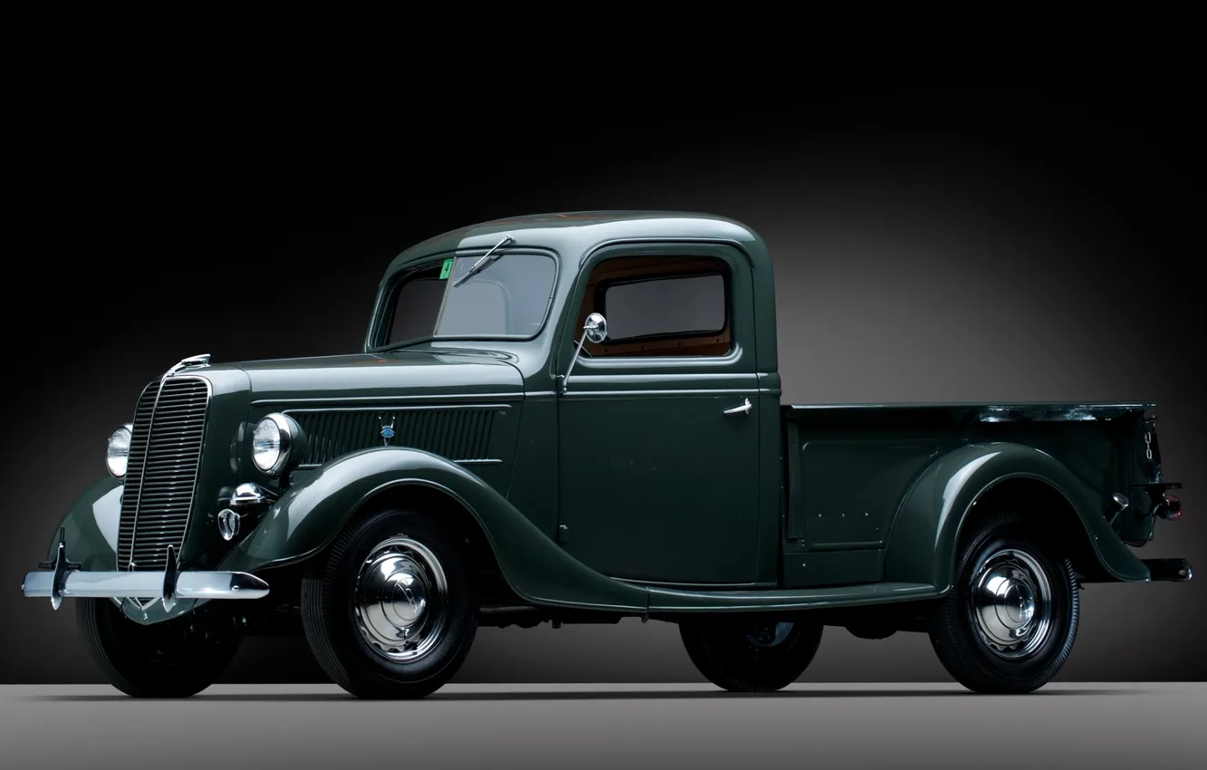 Photo wallpaper retro, Ford, Ford, twilight, pickup, the front, 1937, Pickup