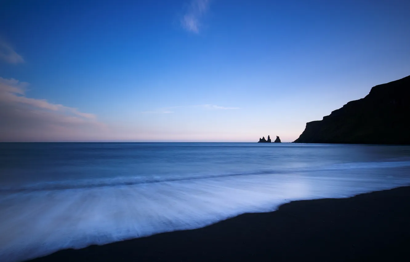 Photo wallpaper sea, landscape, rocks