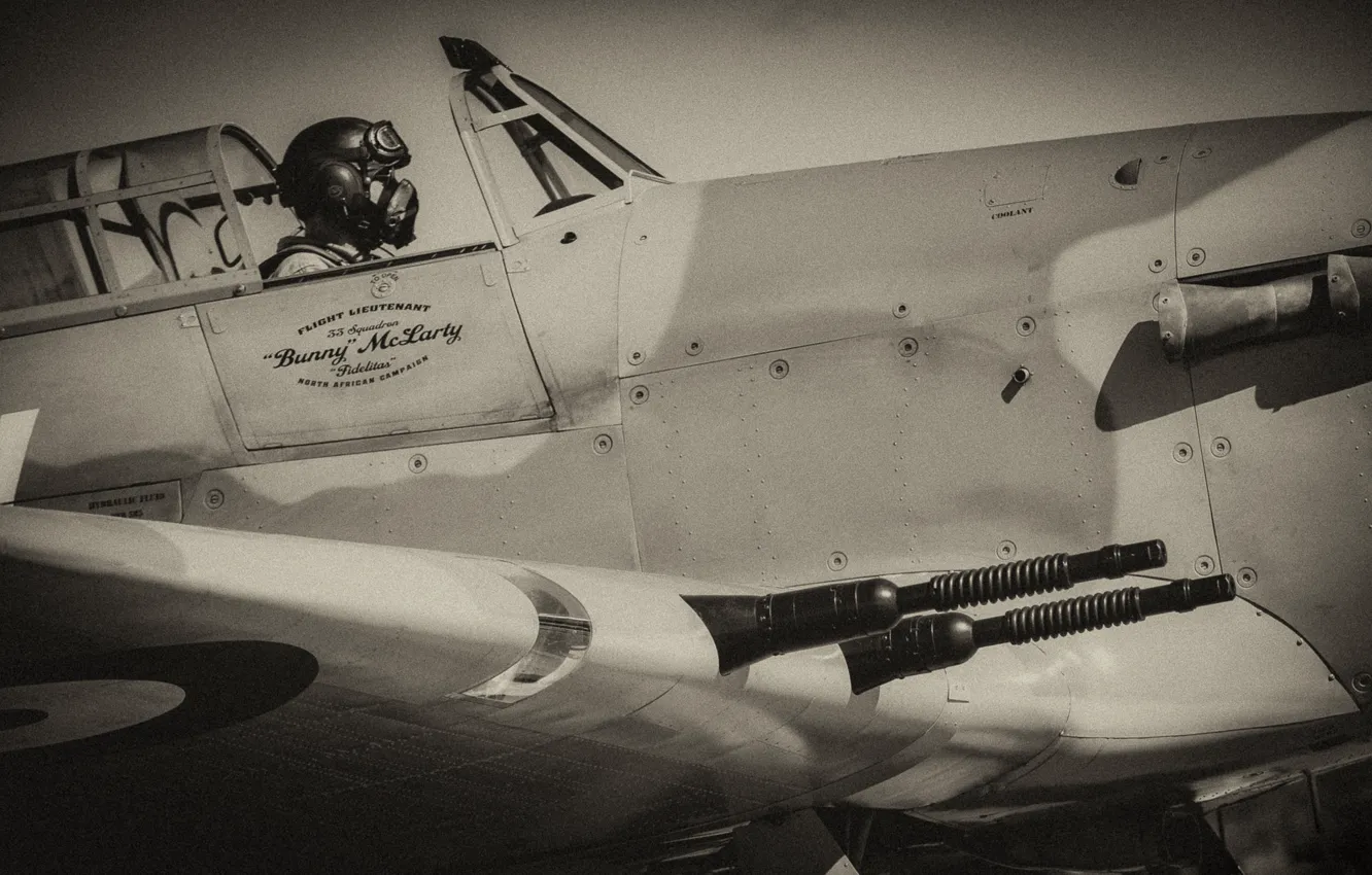 Photo wallpaper fighter, war, pilot, Hurricane, interceptor, Hawker, single, Mk IV