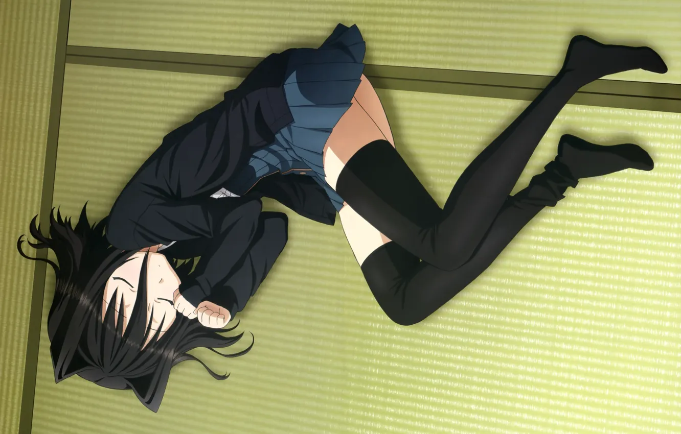 Photo wallpaper sleep, sleeping, girl, on the floor, lying, morishita michiru, koi to senkyo to chocolate