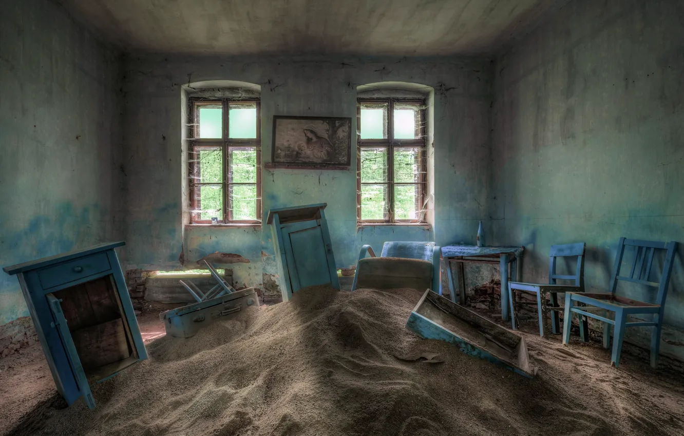 Wallpaper sand, room, furniture for mobile and desktop, section