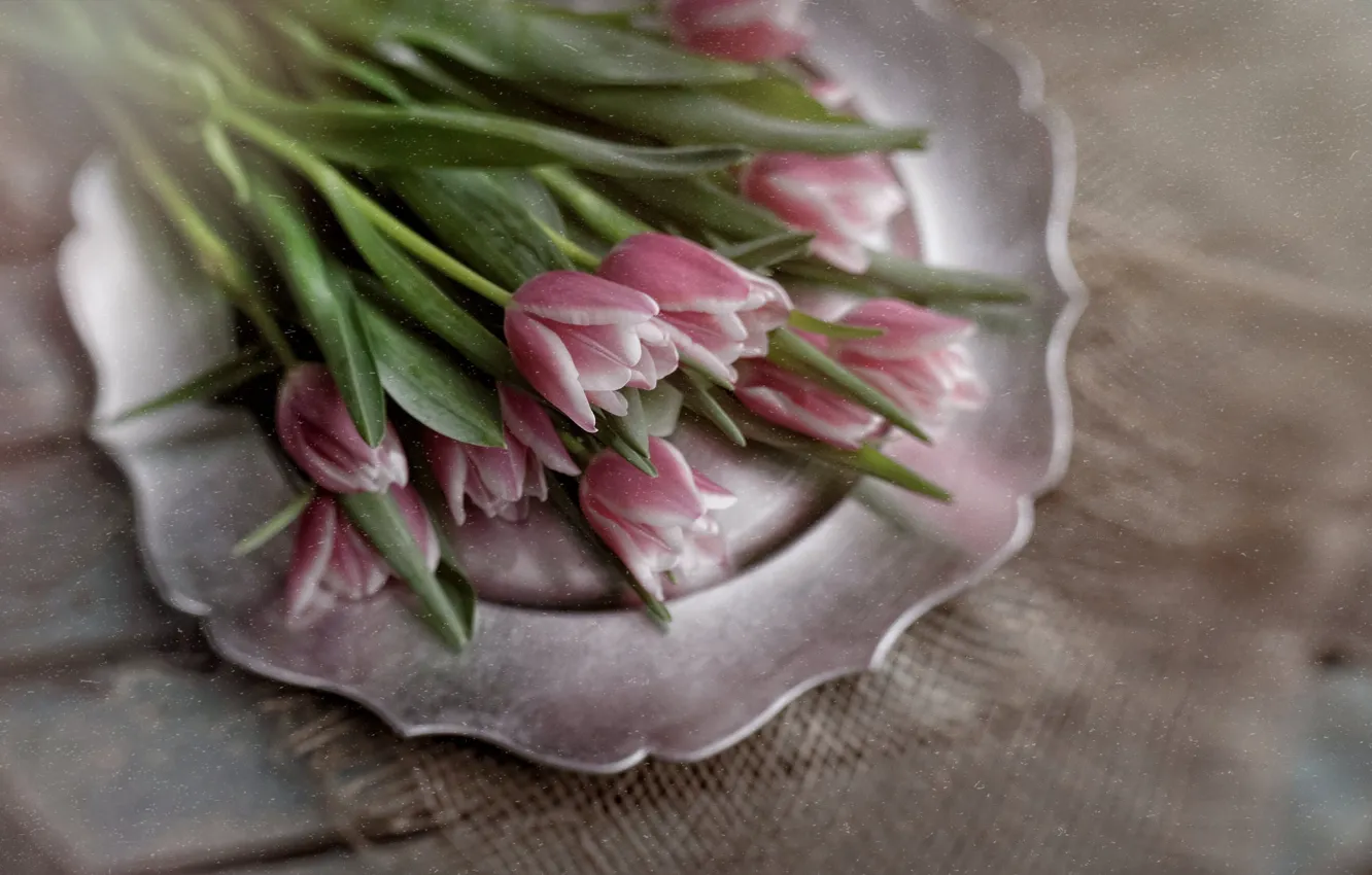Photo wallpaper flowers, bouquet, tulips