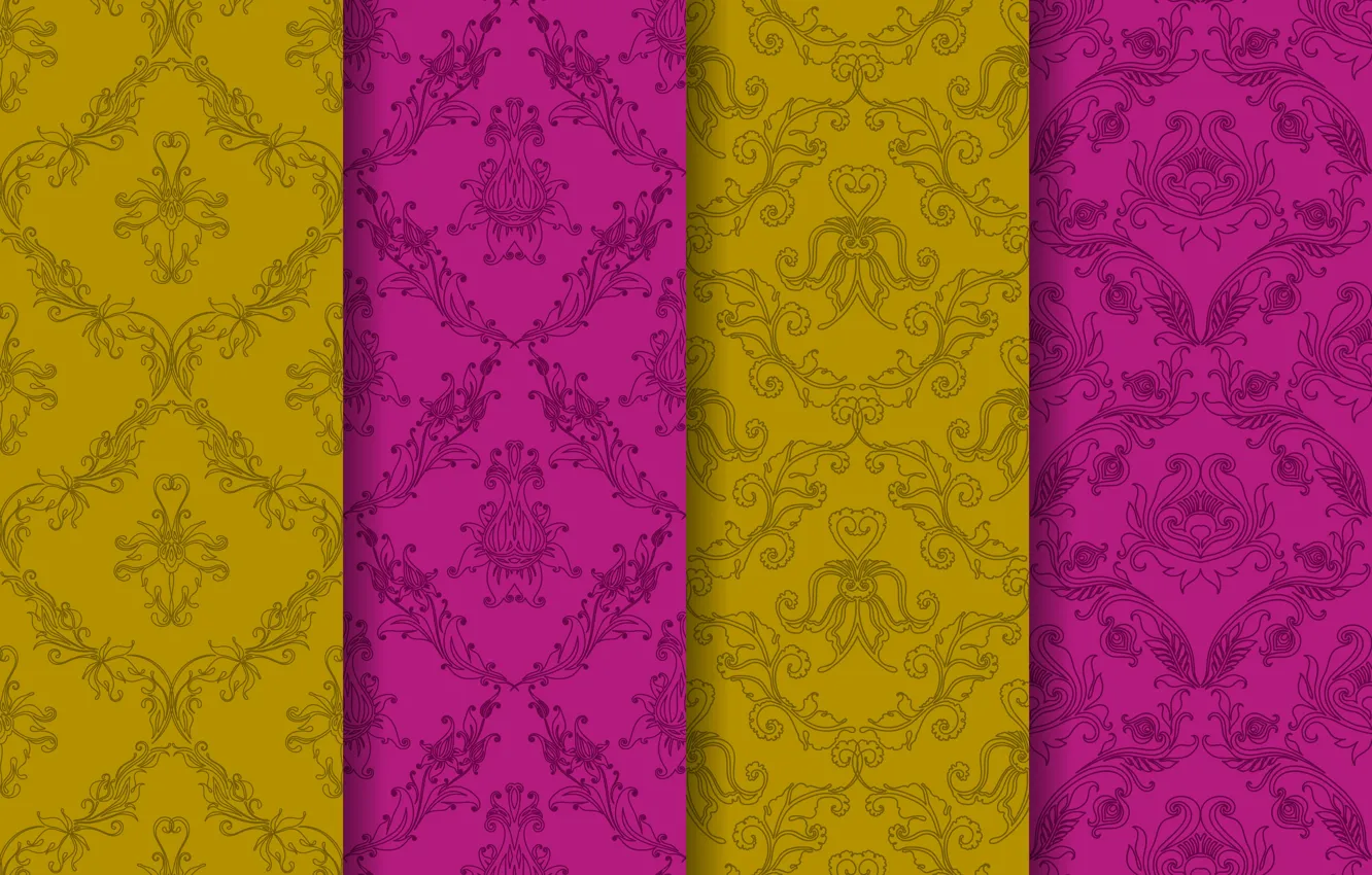 Photo wallpaper flowers, background, pattern