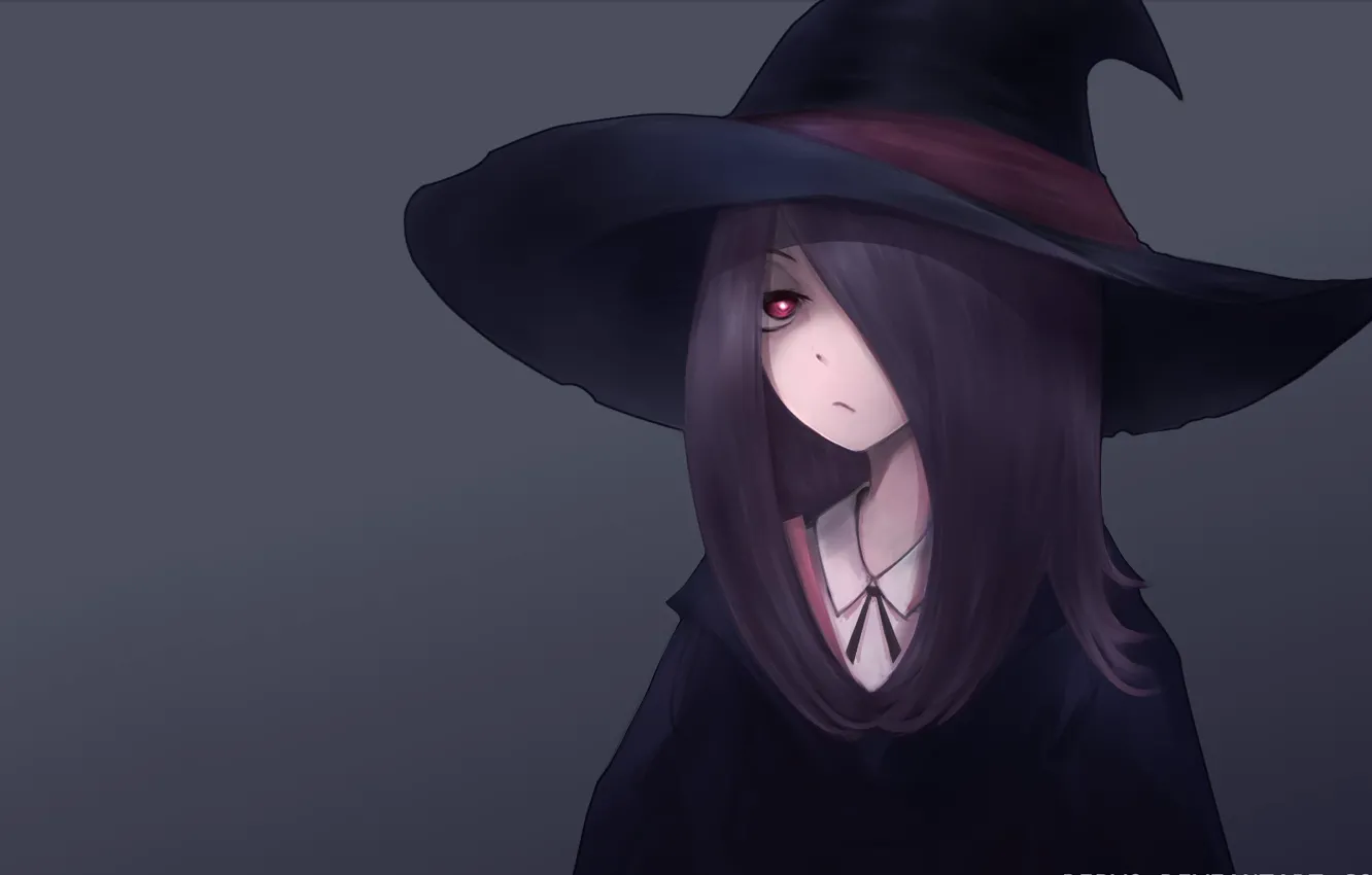 Photo wallpaper girl, hat, anime, asian, witch, japanese, oriental, asiatic