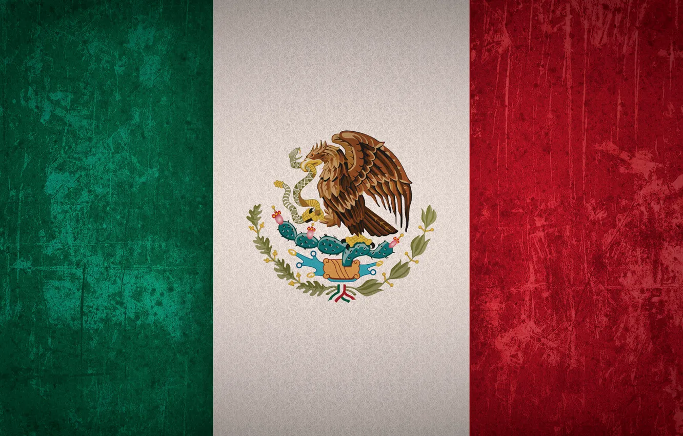 Photo wallpaper flag, Mexico, the flag of Mexico