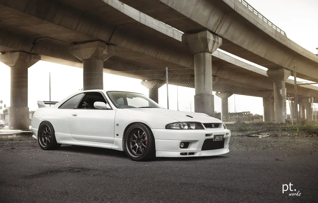 Photo wallpaper GTR, Nissan, white, skyline, Front, tuning, Turbo, face