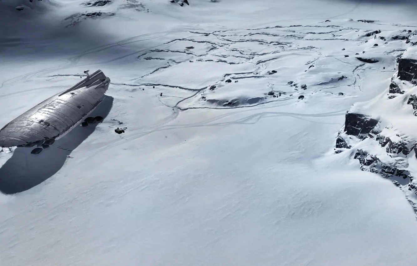 Photo wallpaper snow, the game, Electronic Arts, hot, DICE, star wars battlefront, base command, the ship of …