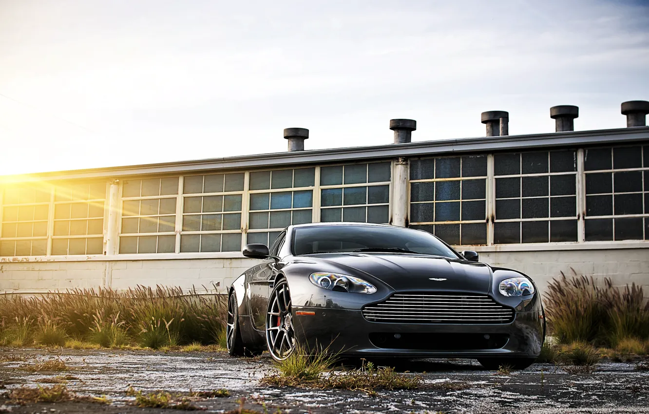 Photo wallpaper black, aston martin, vantage, cars, auto, cars walls, Wallpaper HD