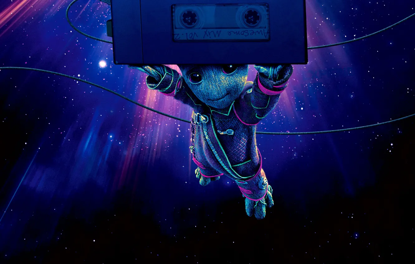 Photo wallpaper Action, Baby, Nebula, year, Vin Diesel, Team, Bradley Cooper, MARVEL
