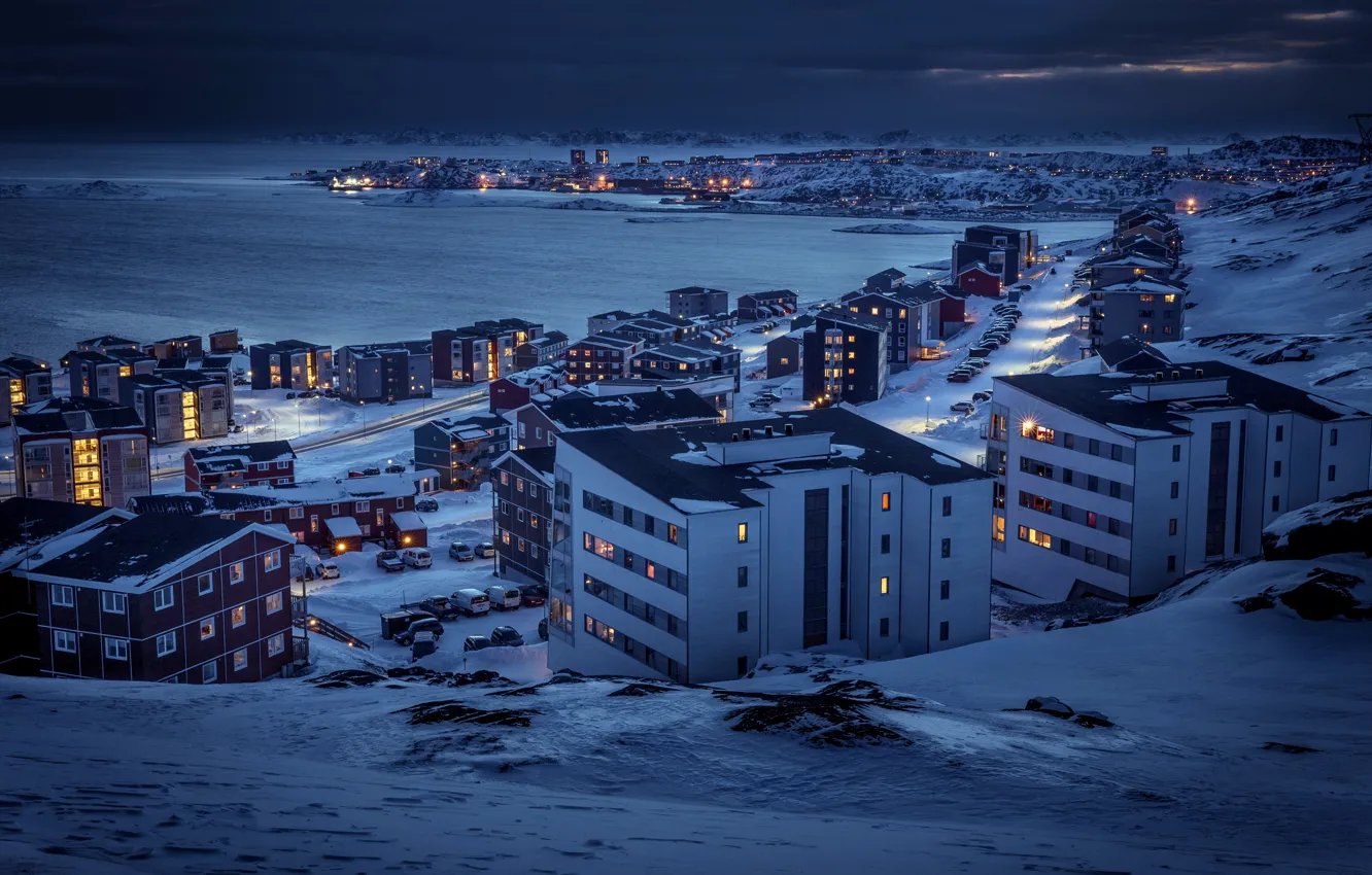 Photo wallpaper Arctic, Greenland, Nuuk, Polar, Nuussuaq