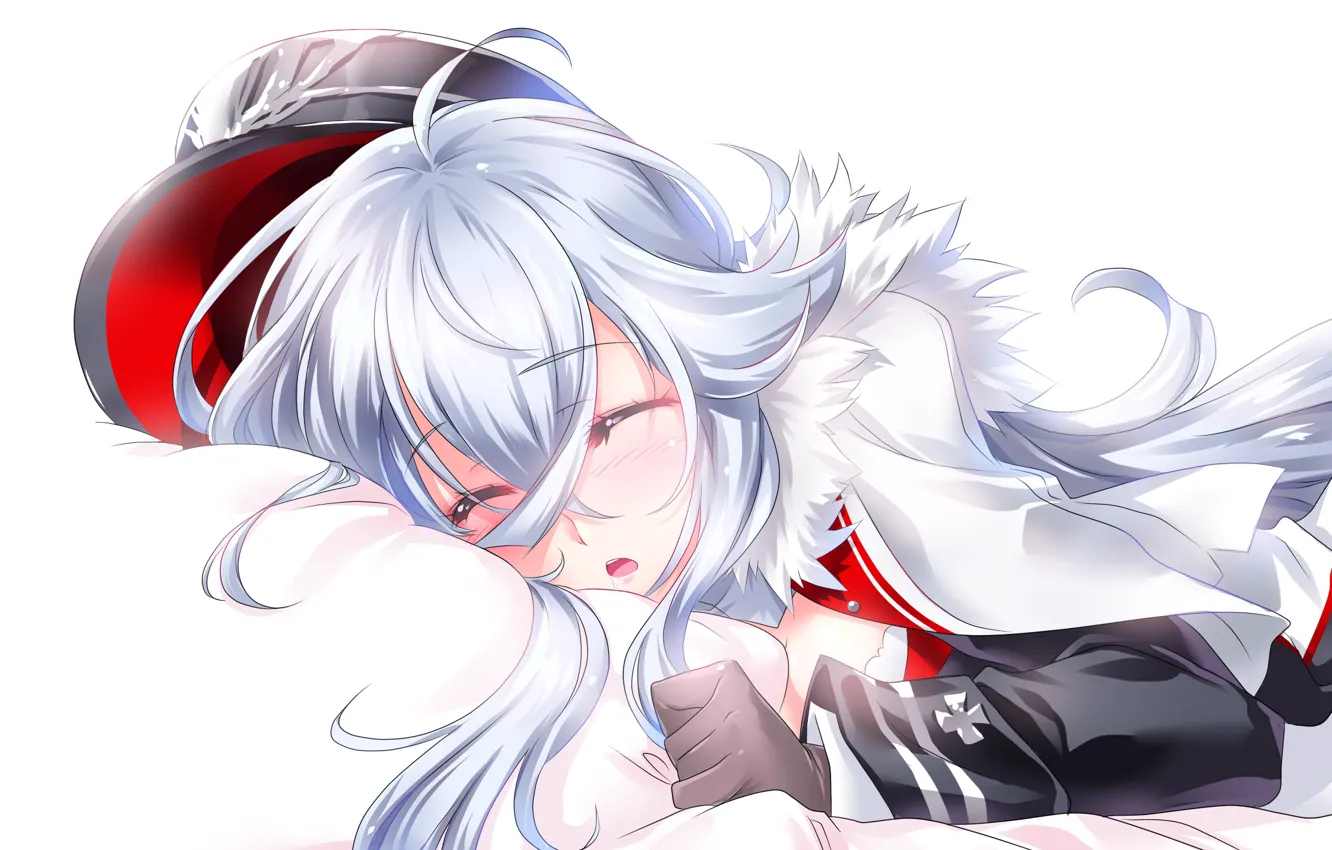 Photo wallpaper girl, anime, art, sleeping, Azur Lane