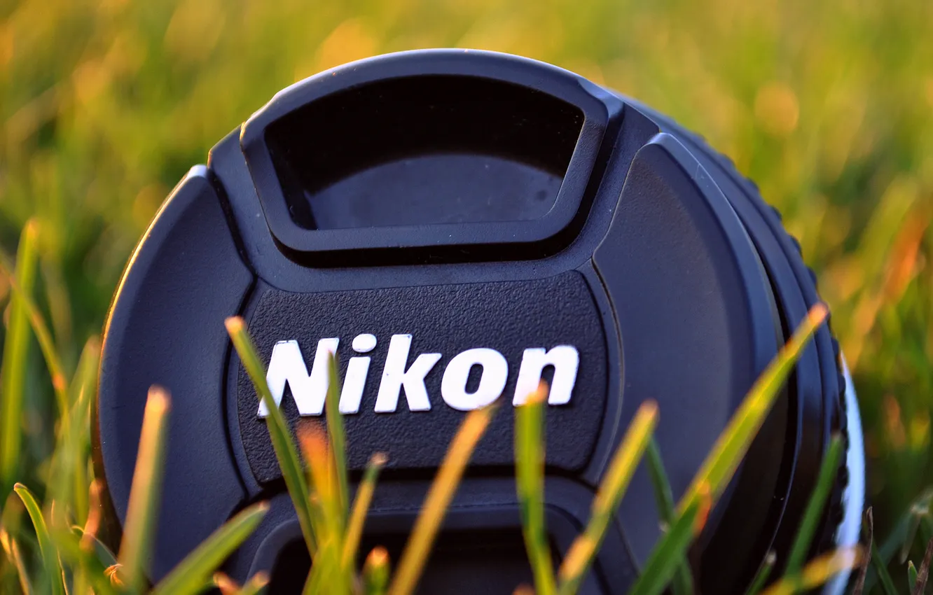 Photo wallpaper greens, grass, photo, the camera, Nikon, lens, Nikon