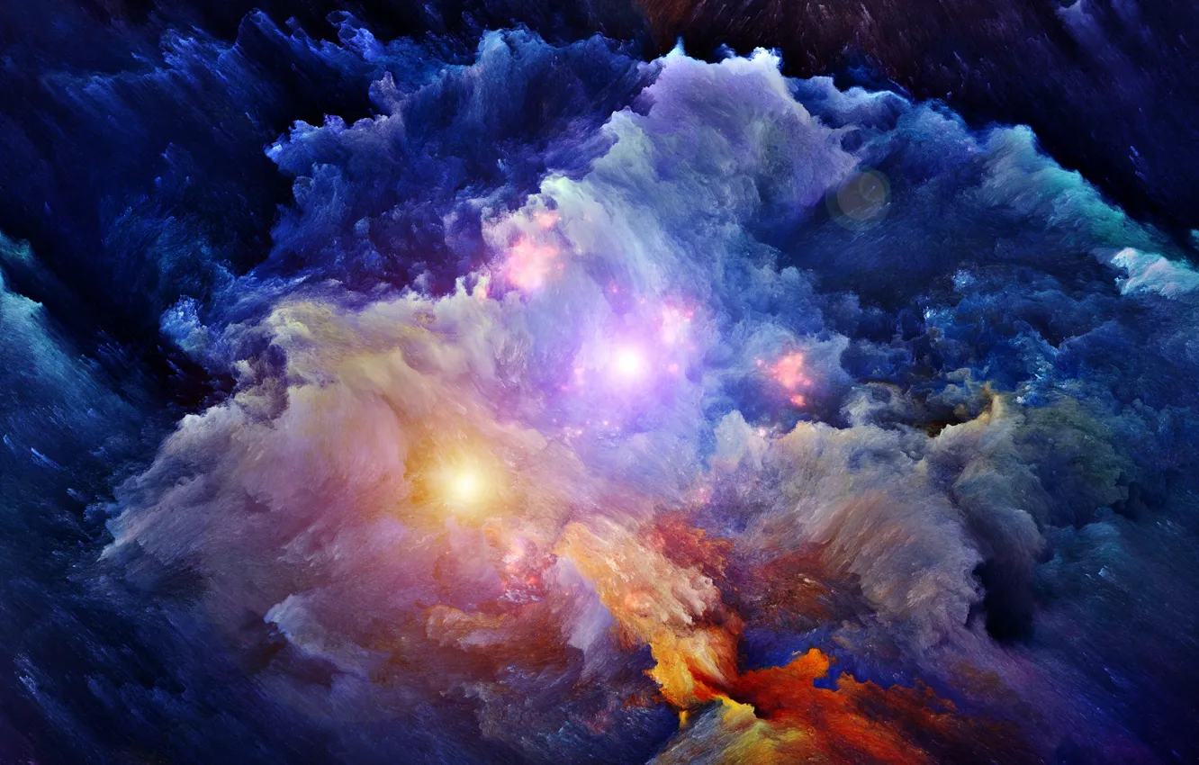 Photo wallpaper light, lights, paint, smoke, brightness