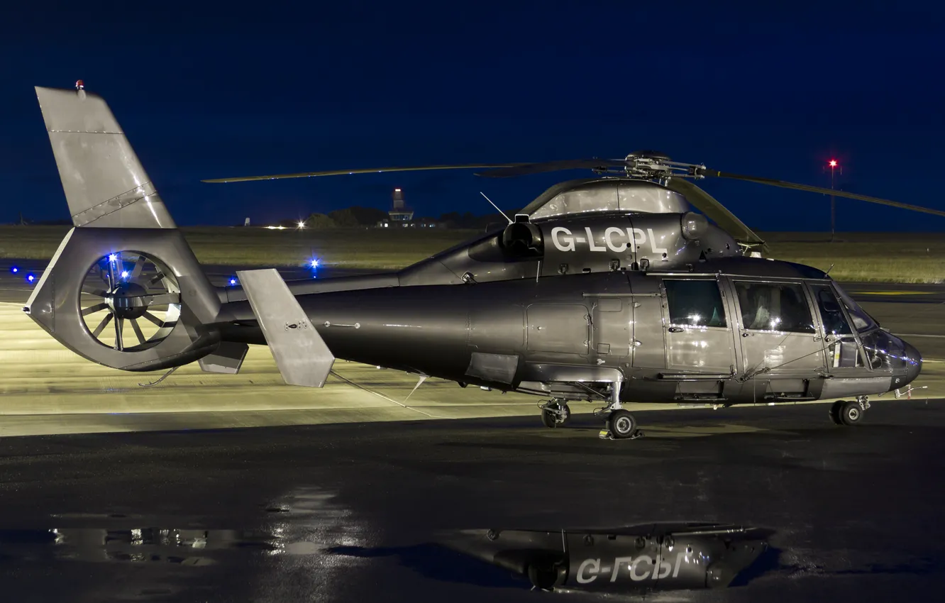 Photo wallpaper helicopter, the airfield, multipurpose, Eurocopter, AS 365 N2, Dauphin 2