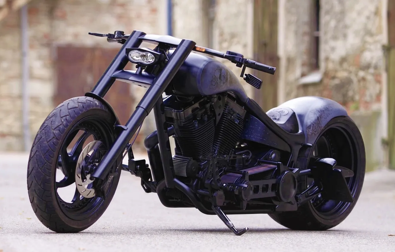 Photo wallpaper motorcycle, Harley Davidson, bike