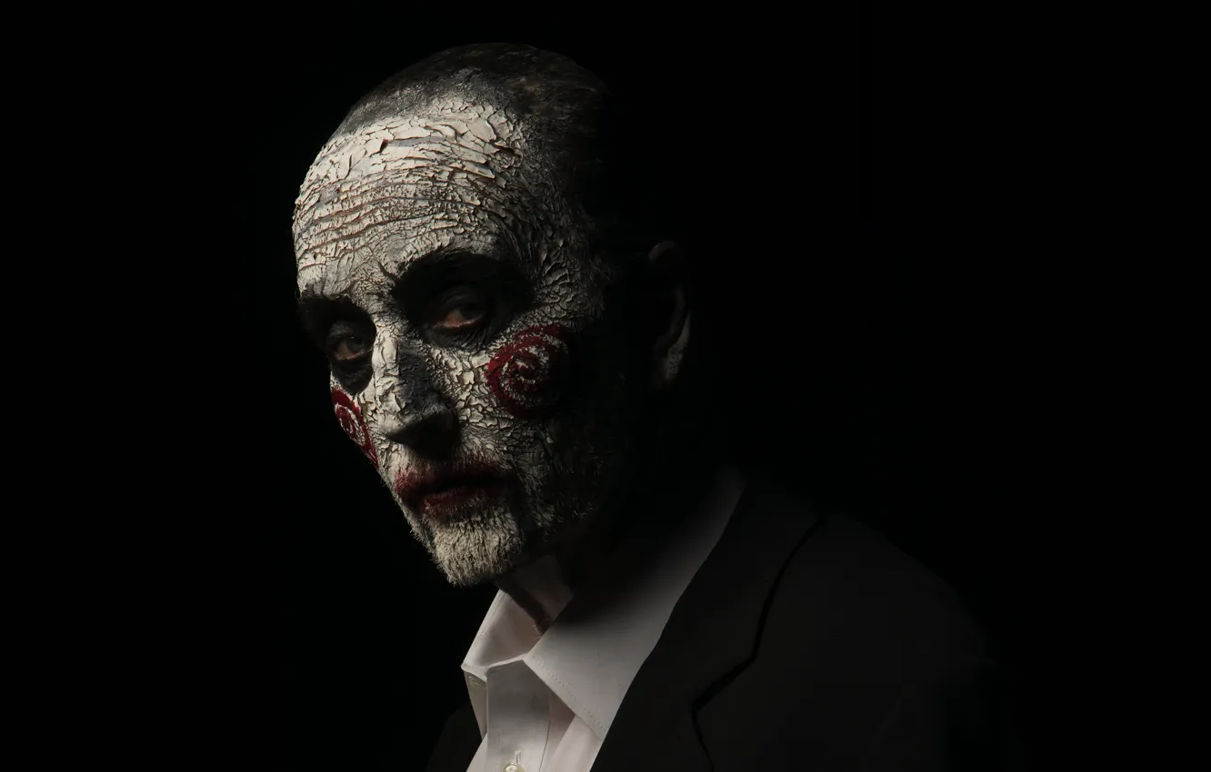 Photo wallpaper shirt, black background, saw, Saw, Saw 8, JIGSAW