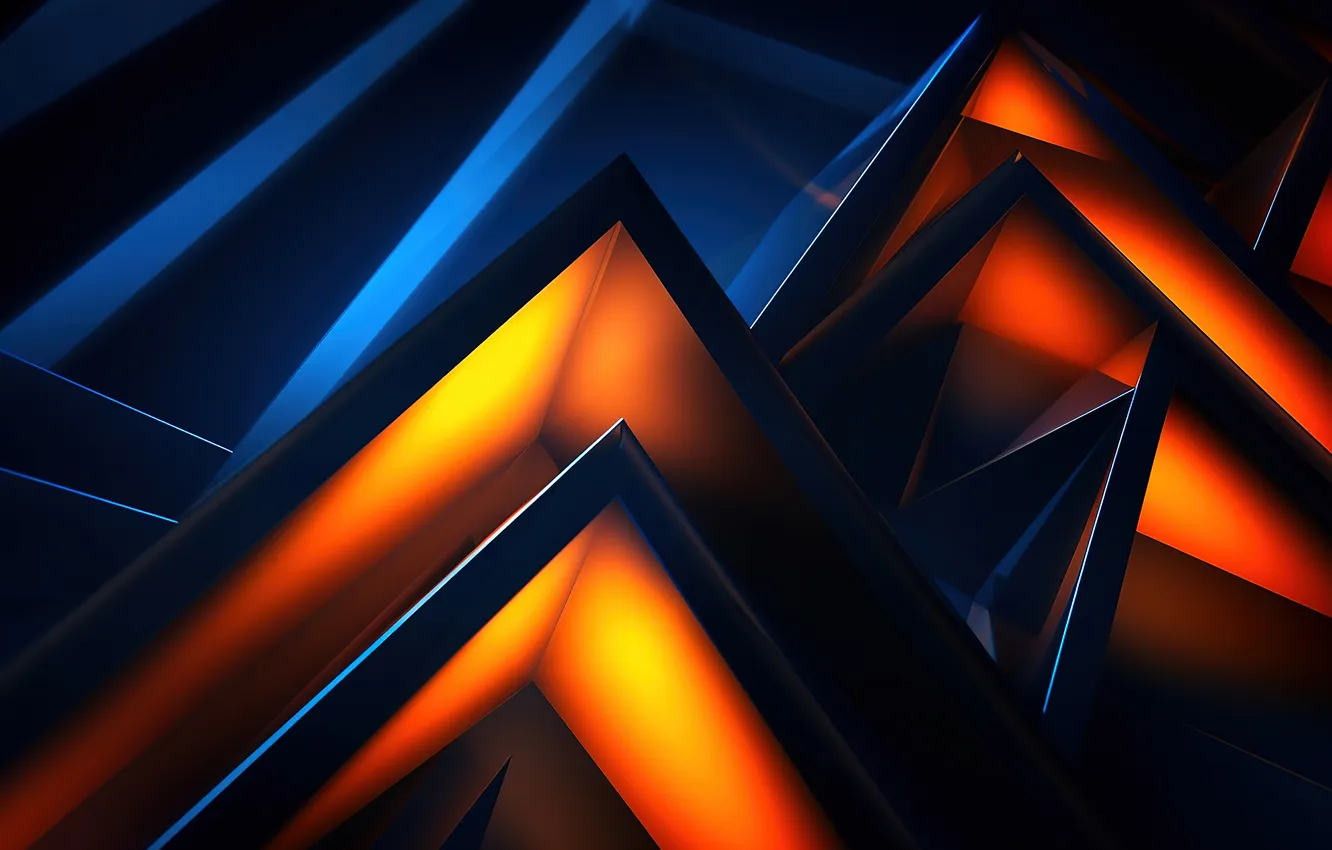 Photo wallpaper abstract, pattern, triangular, AI art, AI art, 3D background