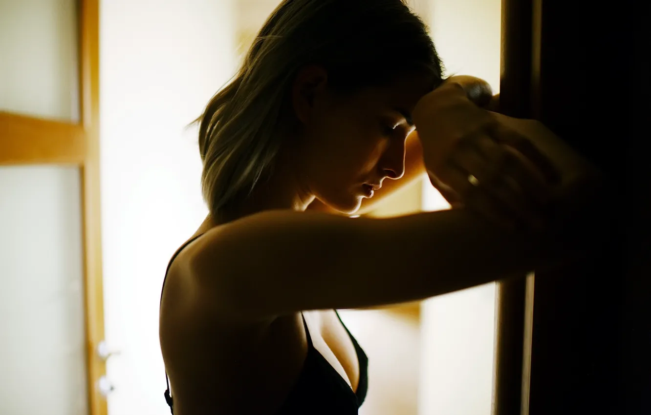 Photo wallpaper sadness, girl, mood