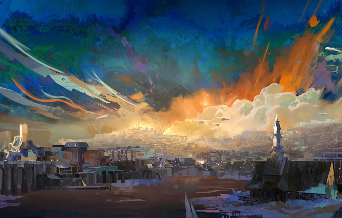 Photo wallpaper Disco Elysium, Revashol, DIsco Elysium