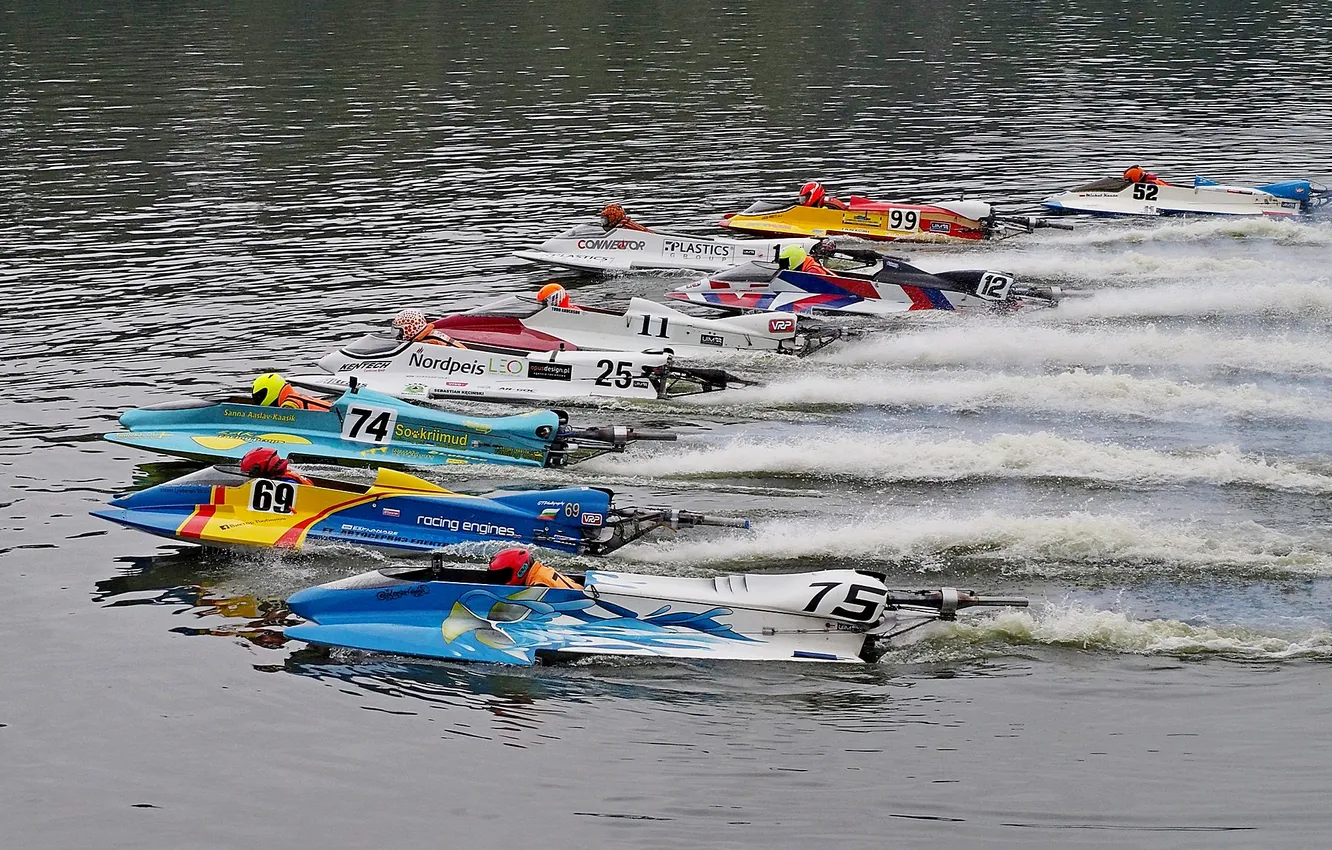 Photo wallpaper race, boat, speed