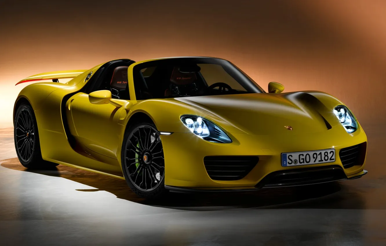 Photo wallpaper radiant, yellow, Spyder, 918, glory