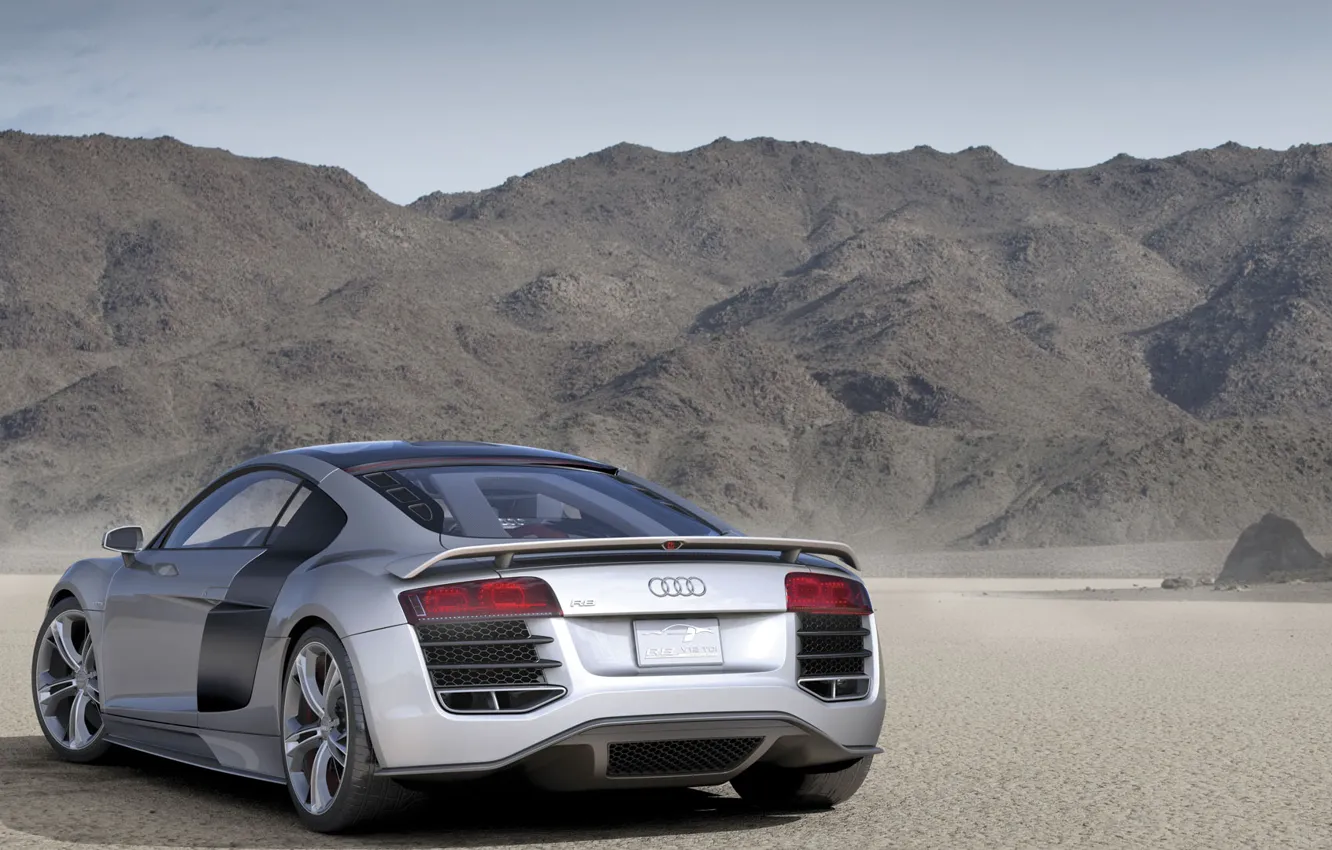 Photo wallpaper mountains, Audi, TDI, V12, R8