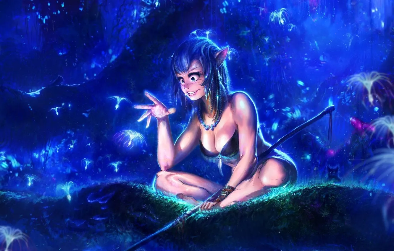 Photo wallpaper forest, elf, being