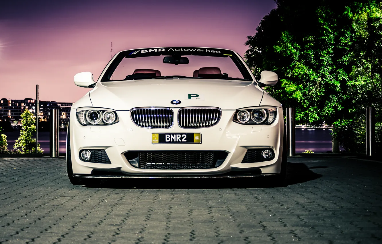 Photo wallpaper white, BMW, BMW, white, convertible, E93, The 3 series