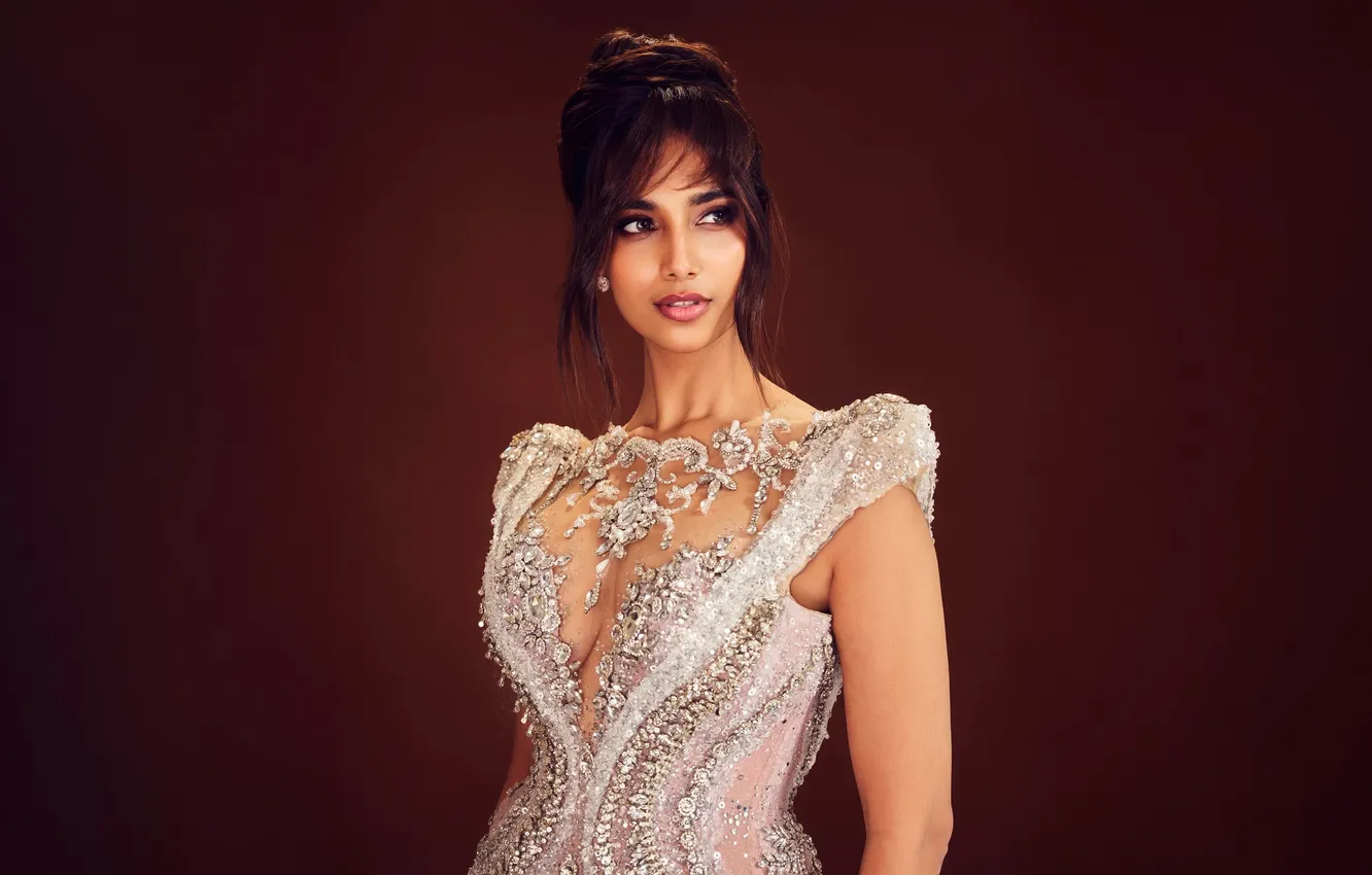 Photo wallpaper makeup, dress, hairstyle, earrings, dress, people, elegant, portrait