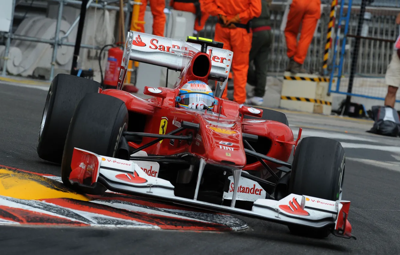 Photo wallpaper Photo, The city, Speed, Turn, Race, Track, 2010, Formula-1