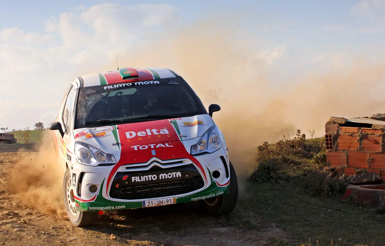 Photo wallpaper machine, auto, race, sport, turn, logo, day, Citroen