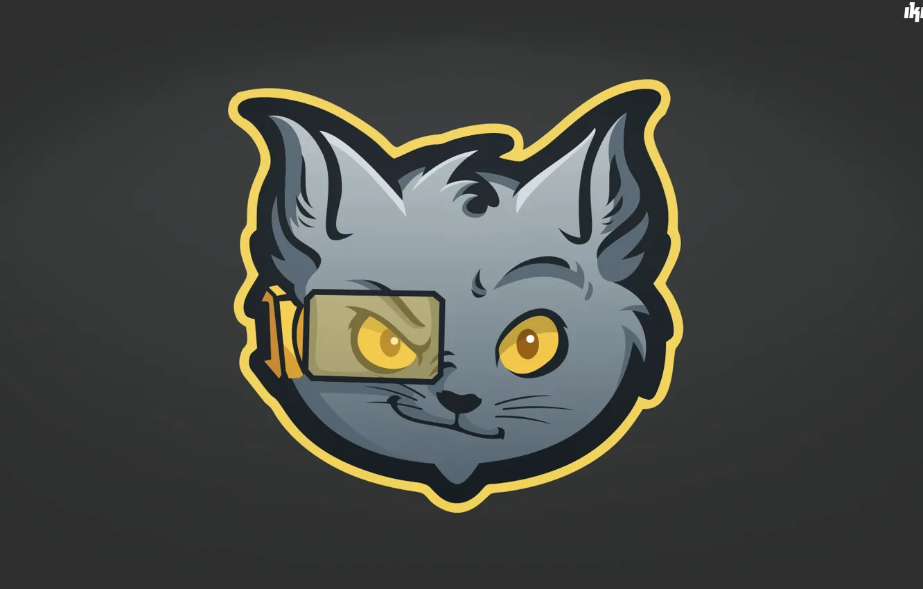 Photo wallpaper cat, minimalism, Esports