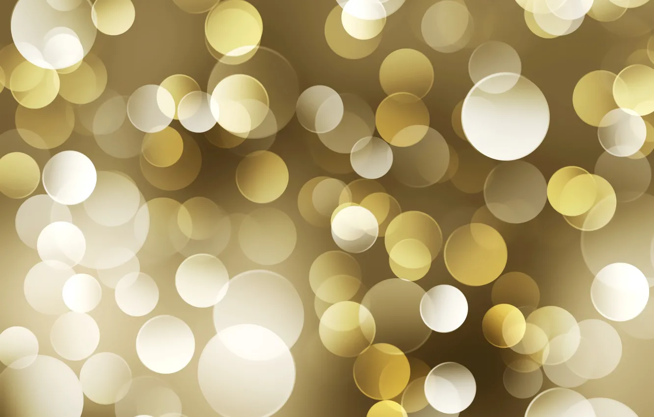 Photo wallpaper circles, yellow, color, lights, gold