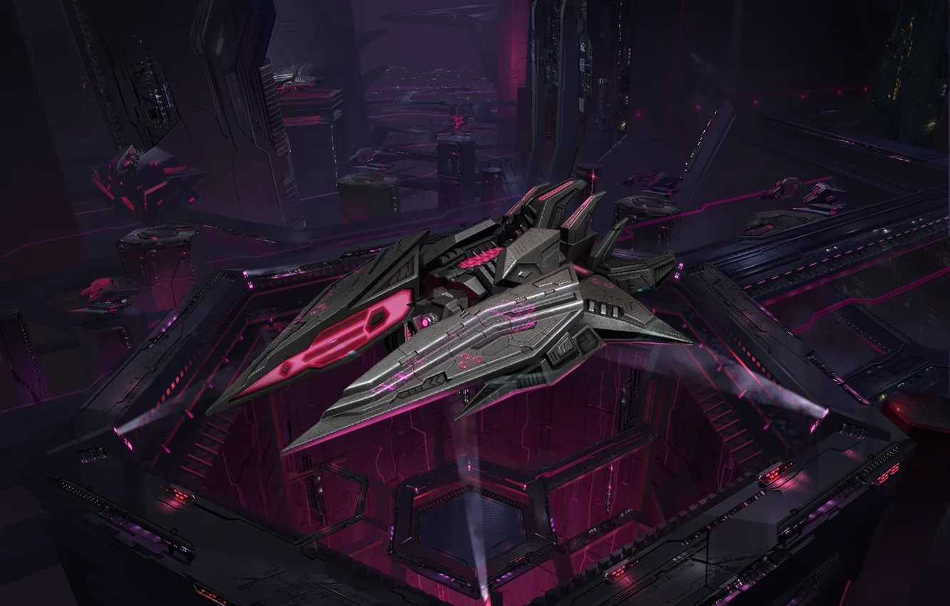 Photo wallpaper rays, transport, hangar, base, camera