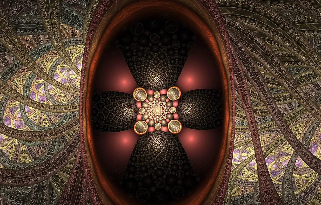 Photo wallpaper pattern, circles, oval