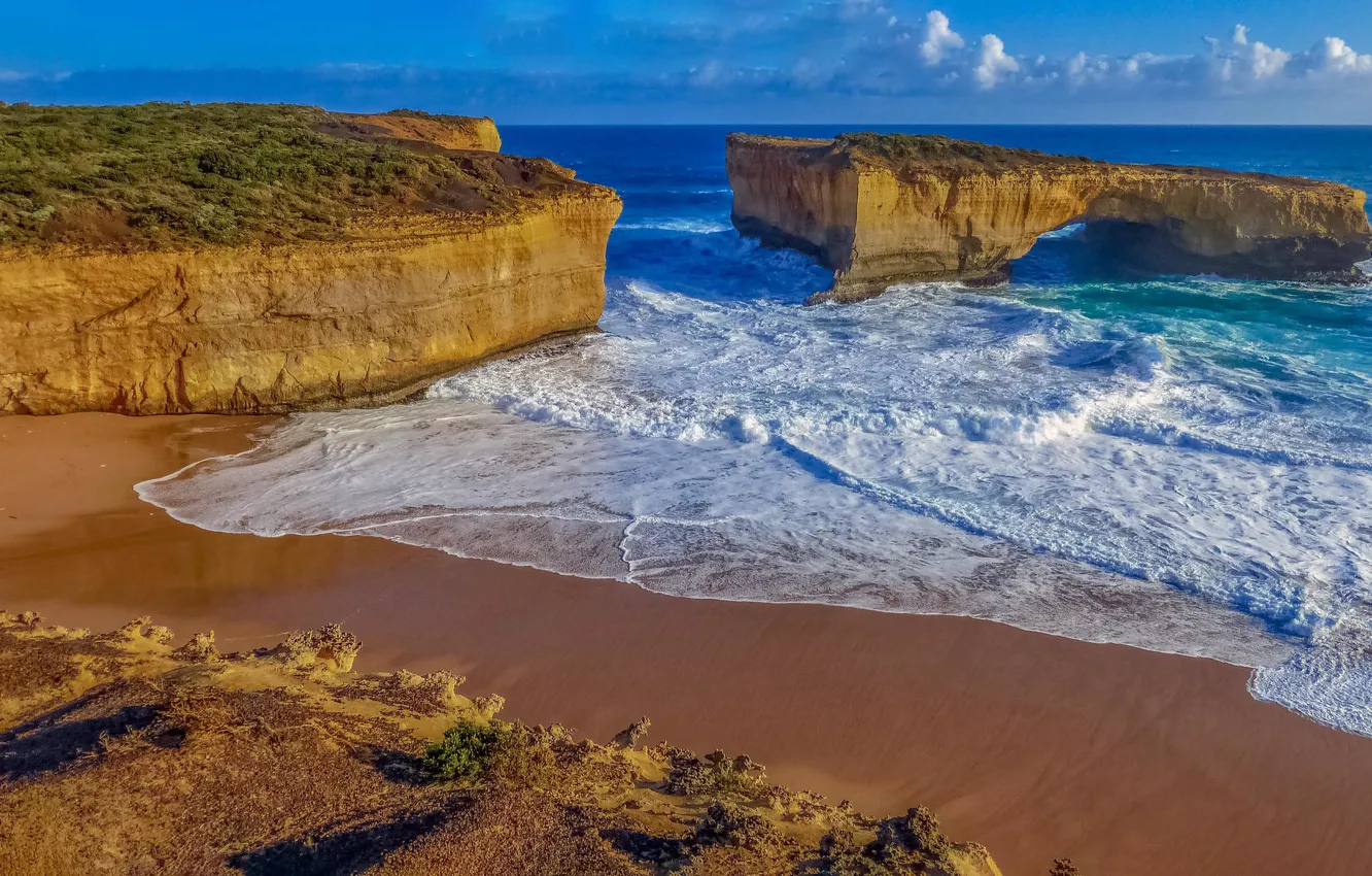 Photo wallpaper the ocean, rocks, Victoria, Australia