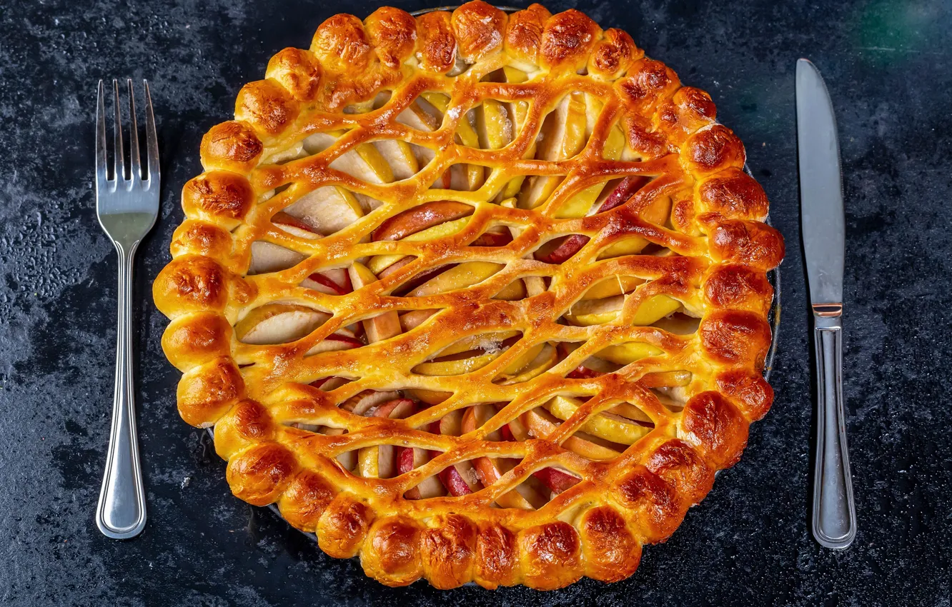 Photo wallpaper pie, cakes, Apple