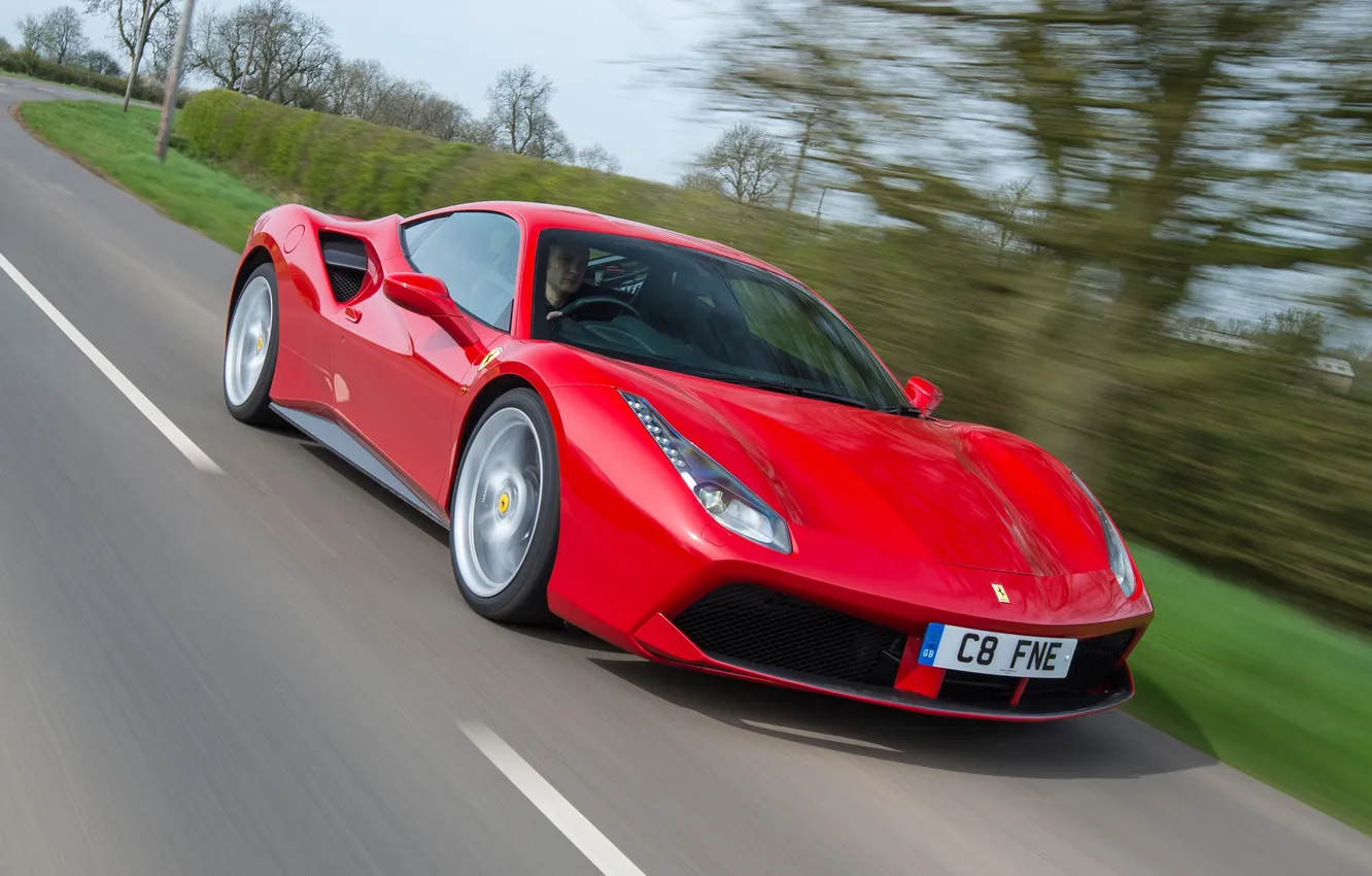 Photo wallpaper Ferrari, supercar, Ferrari, GTB, 488