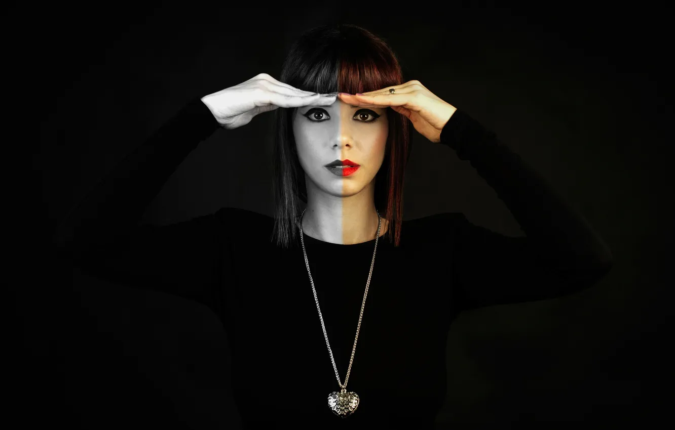 Photo wallpaper color, portrait, makeup, The essence of life