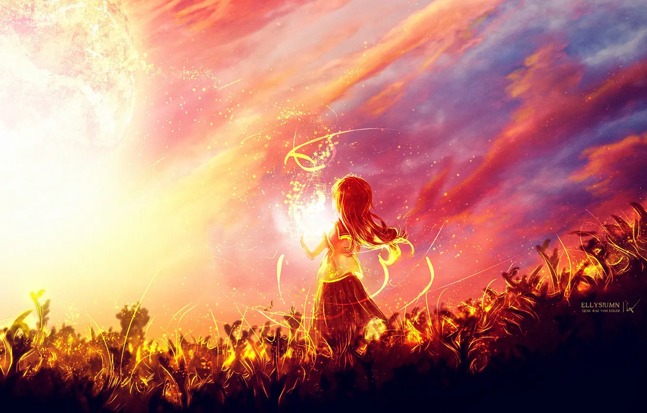 Photo wallpaper fantasy, magic, girl