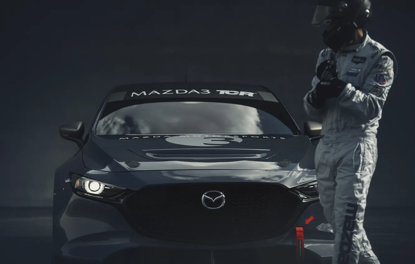 Photo wallpaper Mazda, racer, Mazda 3, 2020, TCR