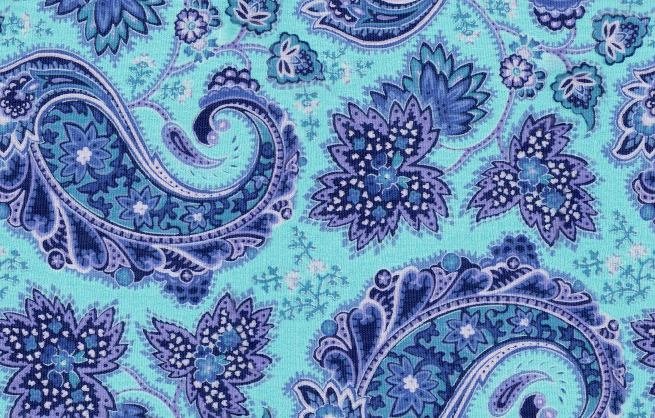 Photo wallpaper blue, background, blue, Indian pattern