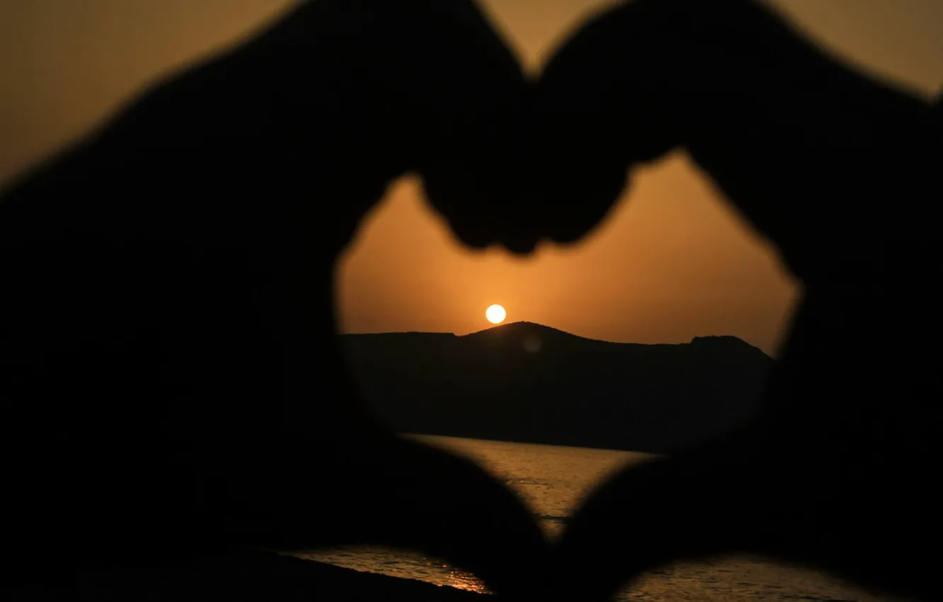 Photo wallpaper nature, sunset, cloud, sun